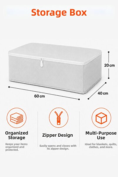 Arkhelais Storage Bag under Bed Storage Bag Zippered Quilt Blanket Clothing O...