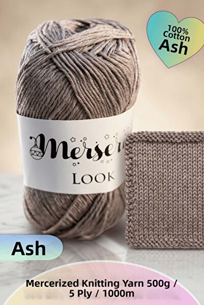 Dantelux Mercerized Knitting Yarn (5 Skeins / 500 Grams / 1000 Meters) 100% C...