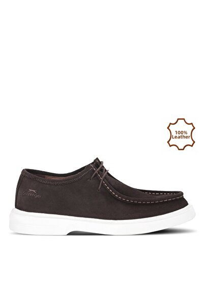 Slazenger Yack I Men's Leather Brown Suede Casual Sports Shoes
