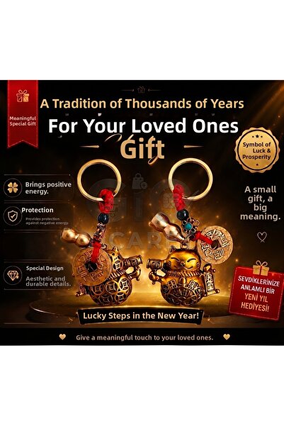 TTT Lucky Cat Maneki Neko Golden Color Abundance Keychain - Authentic Concept...