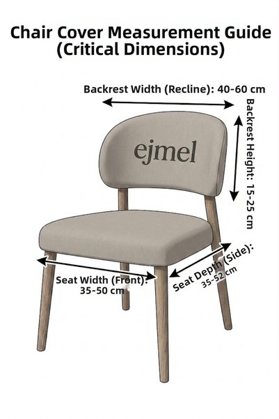 ARİFE HOME Elma Chair Cover Bohemian Chair Cover Flexible Fabric Elastic Model Bottom-Top 2 Pieces