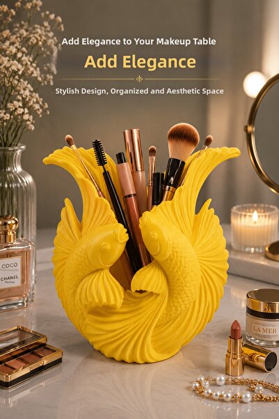 Otscraft Studio Koi Fish Decorative Pen Holder 3D Printing Desktop Organizer ...