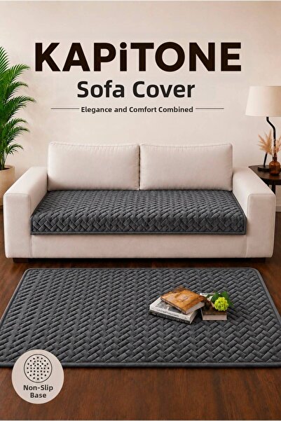 vivamia One Piece Non-Slip Base Quilted Sofa Cover Sofa Bed Sofa Cover 90X200