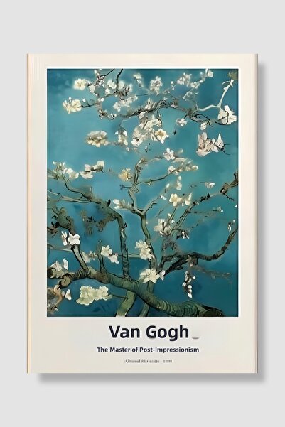 Luna Marissa Poster Van Gogh Flori de migdale Fundal albastru Poster cu flori...