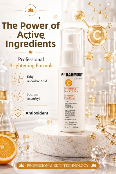 PROHARMONY Vitamin C Brightening Face Cream 50 ml |   Antioxidant Daily Moisturizer Skin Tone Equalizing Care