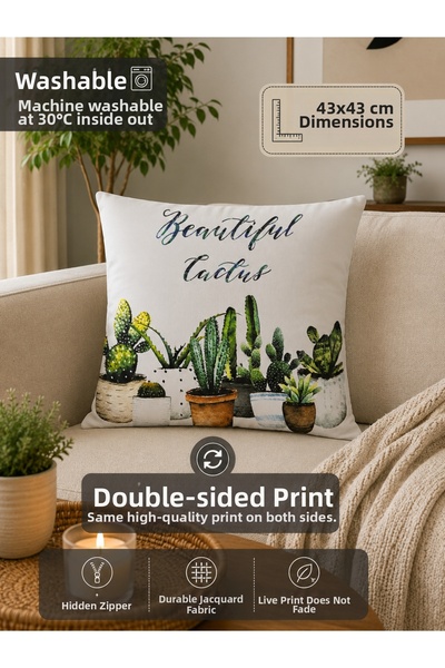 Eys Digital Printed Double Sided Cushion Cover 43X43