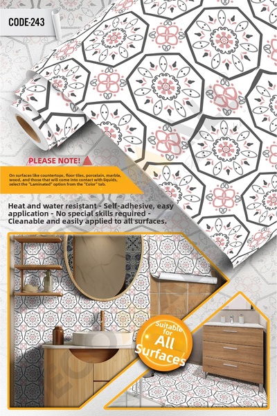 DECOMALL CODE-243 Rezistent la apă Bucătărie Baie Pardoseală Mobilier din mar...