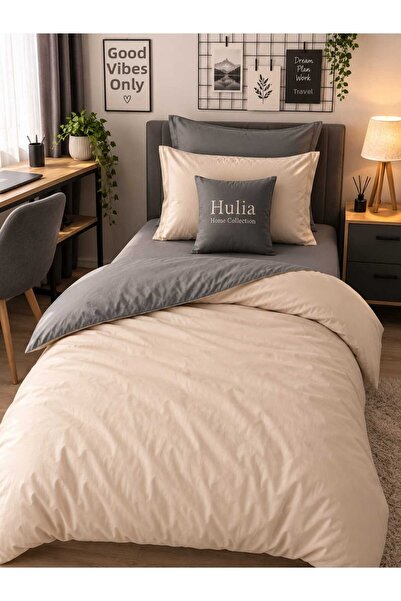hulia home Elastic Sheet Duvet Cover Set Single Size Double-Sided Soft Textur...