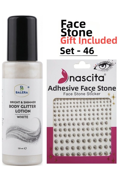 BALERA Body Lotion White Glitter 125 ml & Facial Stone Gift-46