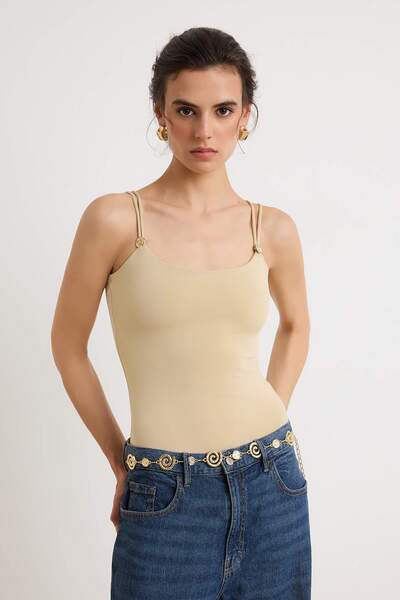 Trendyol Collection Stone Knitted Bodysuit Twoss26Bd00006