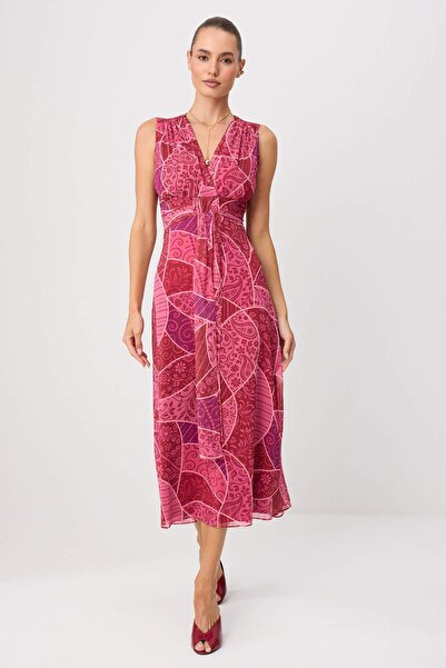 Trendyol Collection Rochie maxi țesută geometrică multicoloră TWOSS26EL00856
