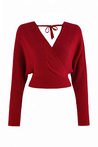 Trendyol Collection Red Double Breasted Knitwear Sweater Twoaw21Kz1277
