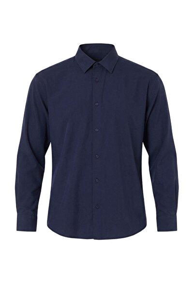 Trendyol Collection Navy Blue Regular Men's Shirt Tmnaw27Go00023