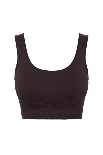 Trendyol Collection براون*001 حمالة صدر رياضية بدون خياطة TWOAW23SS00019