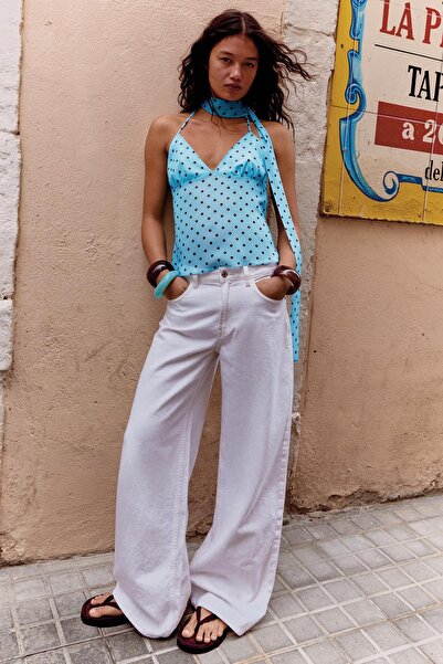Bershka Puantiye desenli askılı top