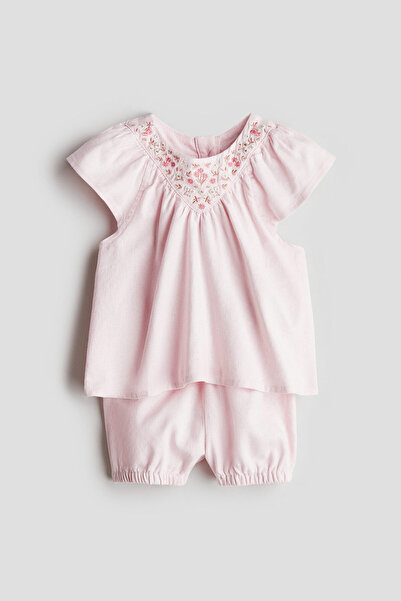H&M 2 Parçalı Keten Karışımlı Set