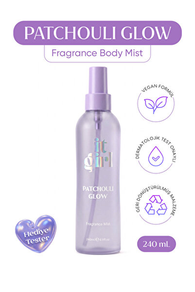 It Girl Patchouli Glow Body Mist Vücut Spreyi 240 ml – Paçuli ve Vanilya Kokusu