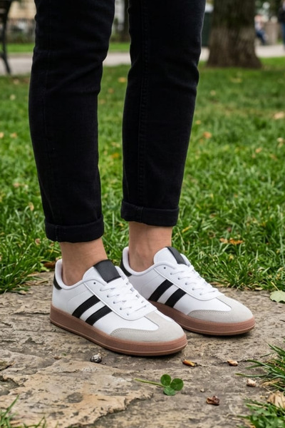mihra home Corin Sneaker Unisex Hafif Kahve Taban Bağcıklı Günlük Spor Ayakkabı