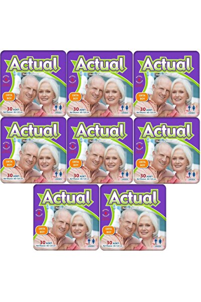 ACTUEL Actual Yetişkin Bezi Bel Bantlı m - Medium - Medium 240 Pieces (8Pk*30)