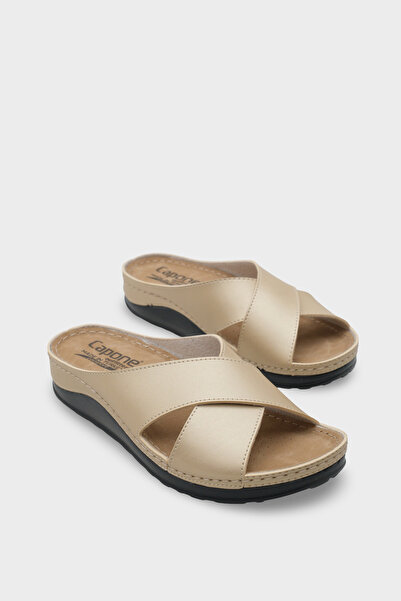 Capone Outfitters Έβενος 107001   Γυναικείες ανατομικές παντόφλες Comfort Cro...