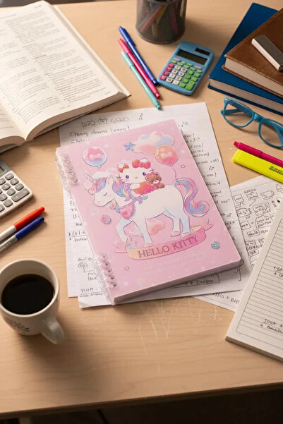 Miniso Sanrio Lisanslı Hello Kitty A5 Telli Defter 48 Yaprak 15 CM