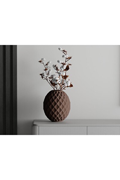 Sani Vază decorativă Sani, Cristal 121 x 121 x 140 mm, Maro închis mat