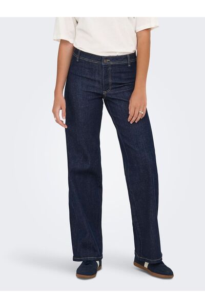 JDY Jeans mit weitem Bein JDYVANESSA Mittlere Taille Weiter Beinschnitt Jeans