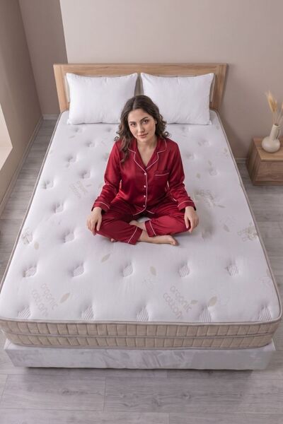skysleep Organic Cotton Çift Kişillik Ultra Ortapedik Pocket Yaylı Yatak