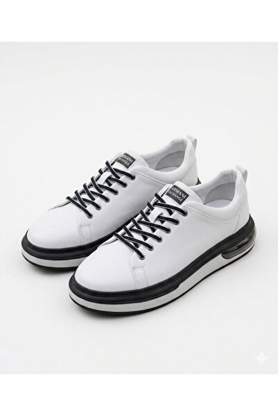 Budaks Genuine Leather Men's Casual Shoes Orthopedic Comfortable Soft White
