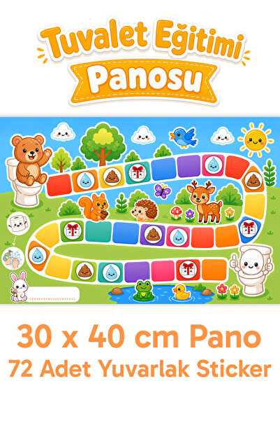 Fun and Educational Potty Training Sticker Board - Cute Sticker