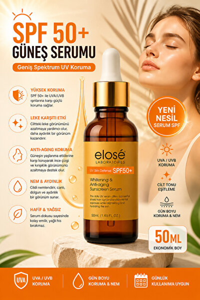 Elose مصل مضاد للعيوب بعامل حماية من الشمس SPF50+ - مصل مضاد للعناية بالبشرة ...