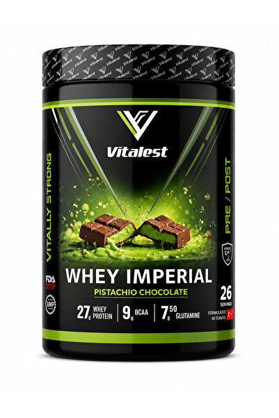 Vitalest Whey Protein Fıstıklı Çikolata 988g | 27g Protein, 9g BCAA, 7.5g Glu...