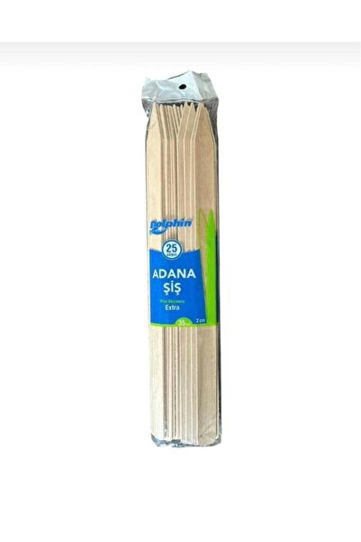 abnturk Bambu Ahşap Huş Ağacı Yapımı Adana Çöp Şiş 35cm En 2cm 25 Adetlik 1 P...