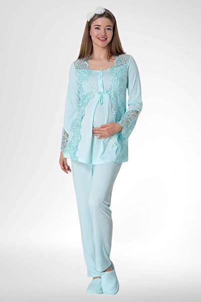 Mecit Pijama Set pijama de maternitate By Mecit 5015 Turcoaz