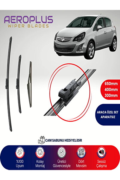 Aeroplus Opel Corsa D Ön Arka Muz Silecek Takımı 2006-2017