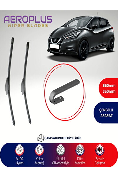 Aeroplus Nissan Micra Ön Arka Muz Silecek Takımı 2017-2022