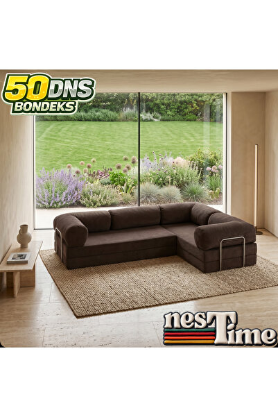 NESTİME Nestime® 300x200 cm Kapalı Köşe Modüler Sünger Koltuk Takımı