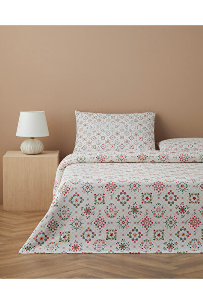 English Home Dream Baskılı Pamuklu Çift Kişilik Pike Takımı 200x220 cm Pembe