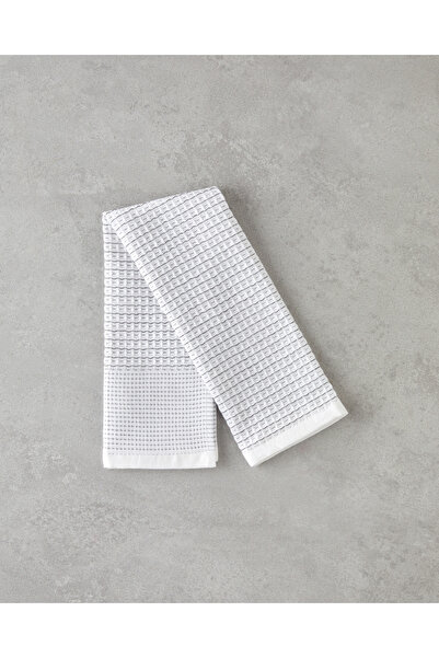 English Home Linear Pamuk Kurulama Bezi 30x50 cm Beyaz - Gri