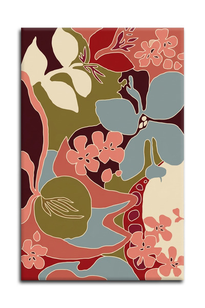 Rugs Modern Halı SDT Modern Soyut Floral Desenli Pastel Dokuma Taban Dekorati...