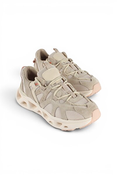 luuq shoes FLUX Hakiki Deri Süet Bağcık Detaylı Kadın Günlük Sneaker