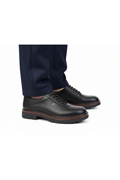 Dropland Black Men's Casual Genuine Leather Comfortable Shoes Lightweight Ort...