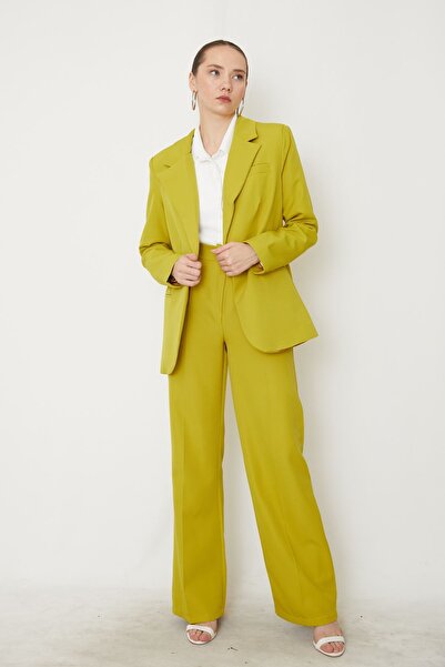 Generic Brand Retro Palazzo Set-OIL GREEN
