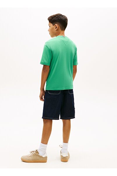 Tommy Hilfiger Yeşil Erkek Çocuk Baskılı T-Shirt KB0KB10267L5Y