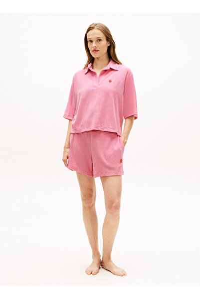 Tommy Hilfiger Pembe Kadın Gömlek TOWELING SHIRT