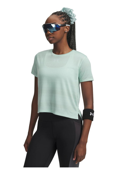 Under Armour 6009540-703 UA Velociti Shortsleeve Yeşil Bisiklet Normal Düz Ka...