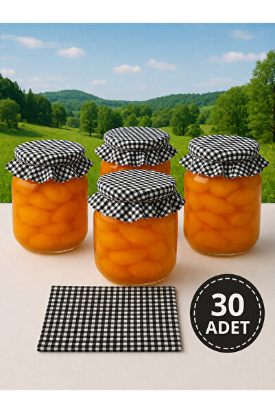senmasy 30 Jar Lid Covers / Black Gasket and Colored Binding Rubber