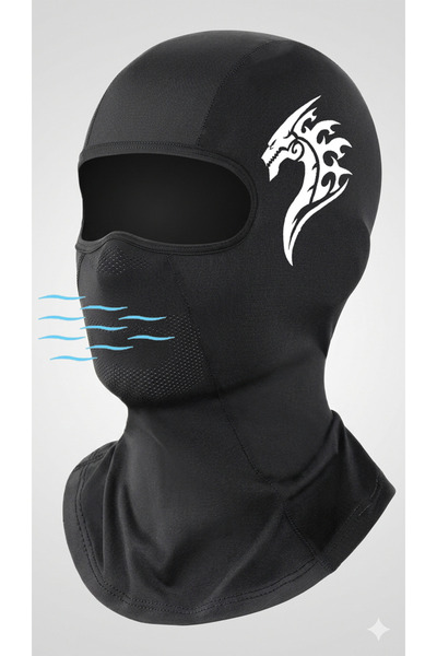 Flex Premium Reflektörlü Siyah Kar Maskesi Model 19 Balaklava Balaclava Motor...