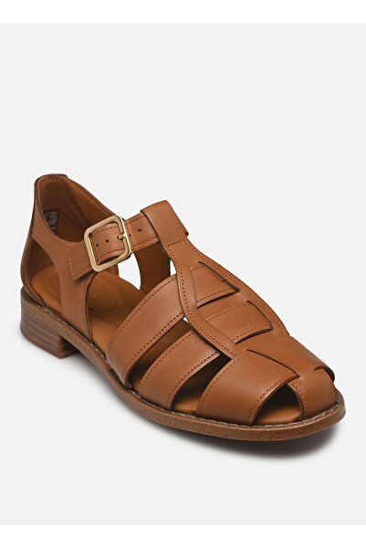 CLARKS Taba Kadın Deri Sandalet 26181218