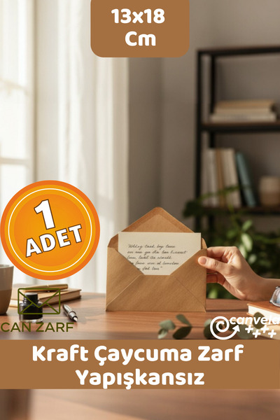 İstisna Kraft Zarf Çaycuma Zarf 13x18 cm Mektup Kartpostal Davetiye Zarfı